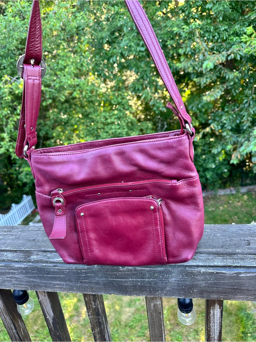 Classic Women's Crossbody Bag in Berry